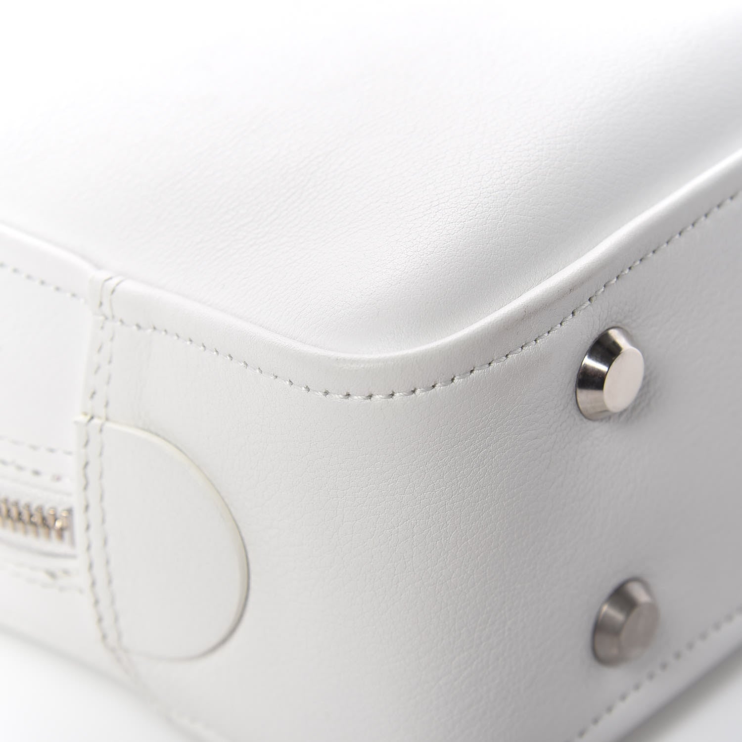 Balenciaga Shiny Day Calfskin XS Triangle Square Bag White 13 of 15
