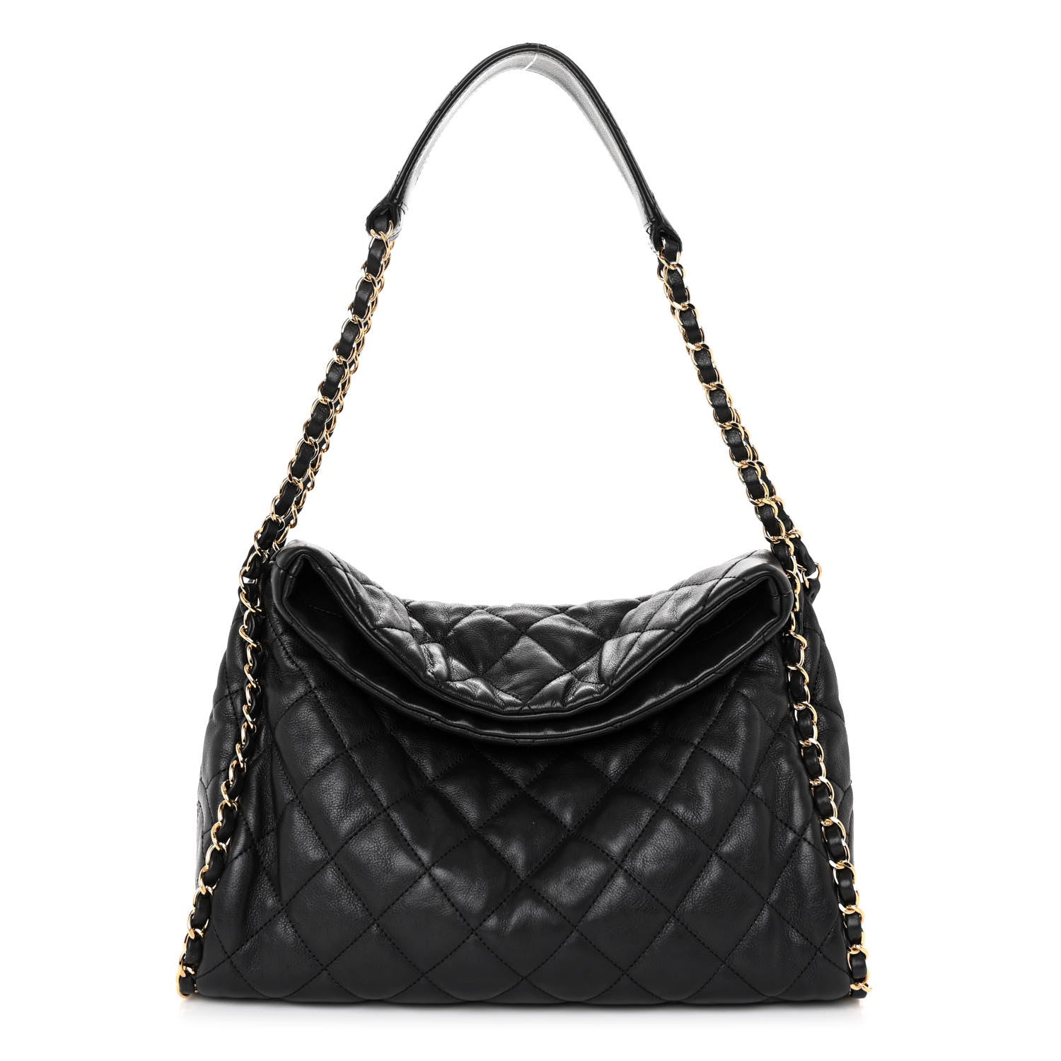 Chanel Calfskin Quilted Medium Chain Me Hobo Black 1 of 9