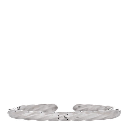 David Yurman Sterling Silver Diamond Cable Edge Bracelet 2 of 3