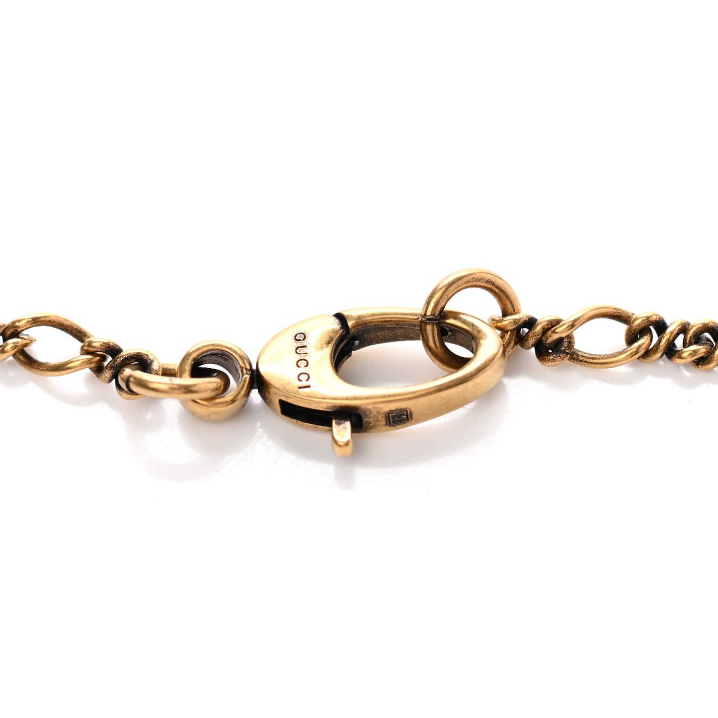 Metal Lion Head Necklace Gold