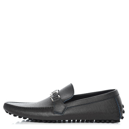 Louis Vuitton Taiga Mens Hockenheim Moccasin Loafers 10.5 Ardoise 1 of 9