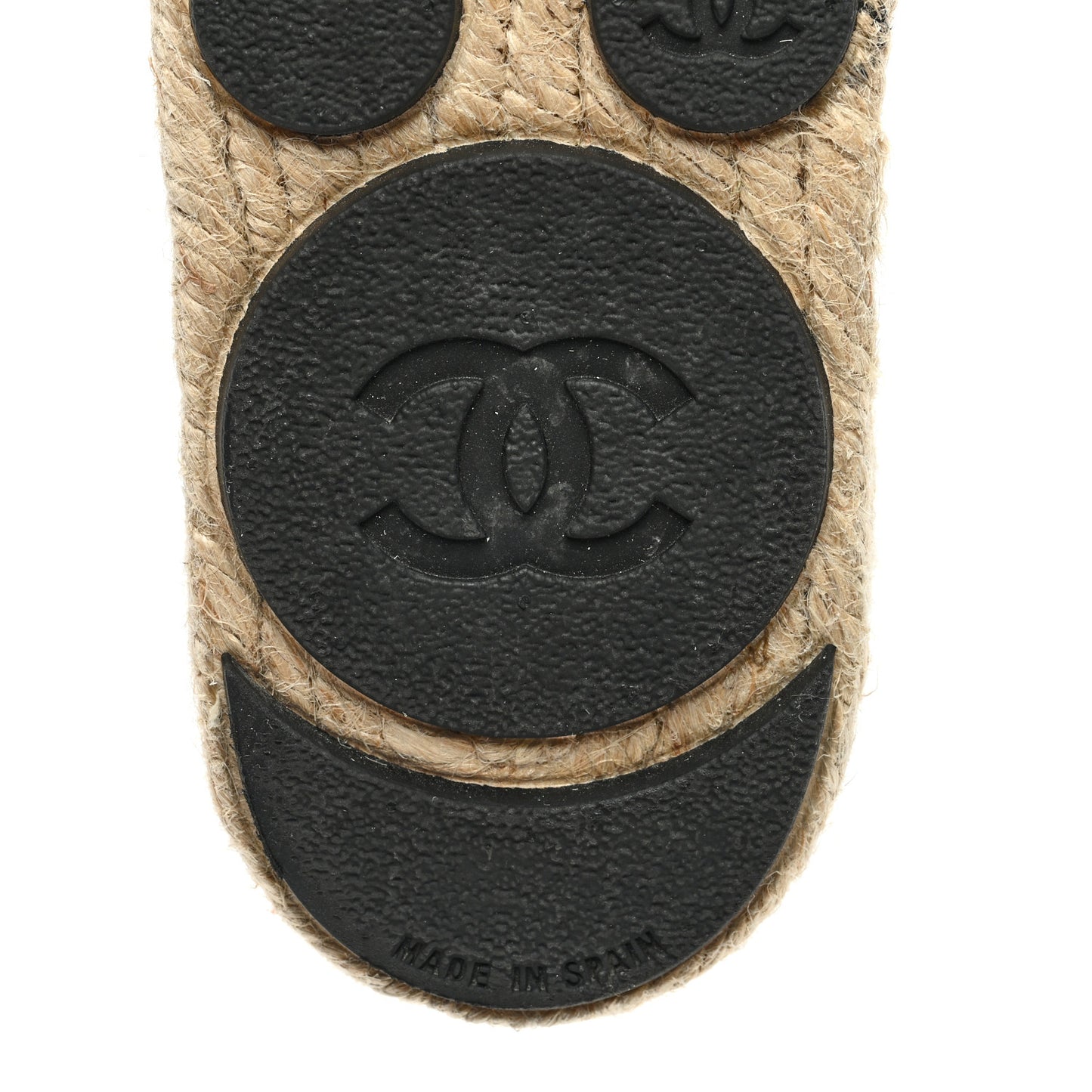 Wool Laminated Lambskin CC Slide Sandals 40 Black Gold