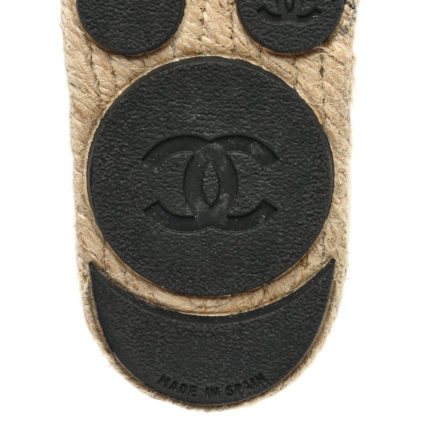 Chanel Wool Laminated Lambskin CC Slide Sandals 40 Black Gold 6 of 8