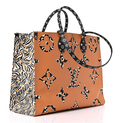 Louis Vuitton Monogram Giant Jungle Onthego GM Ivory 3 of 15