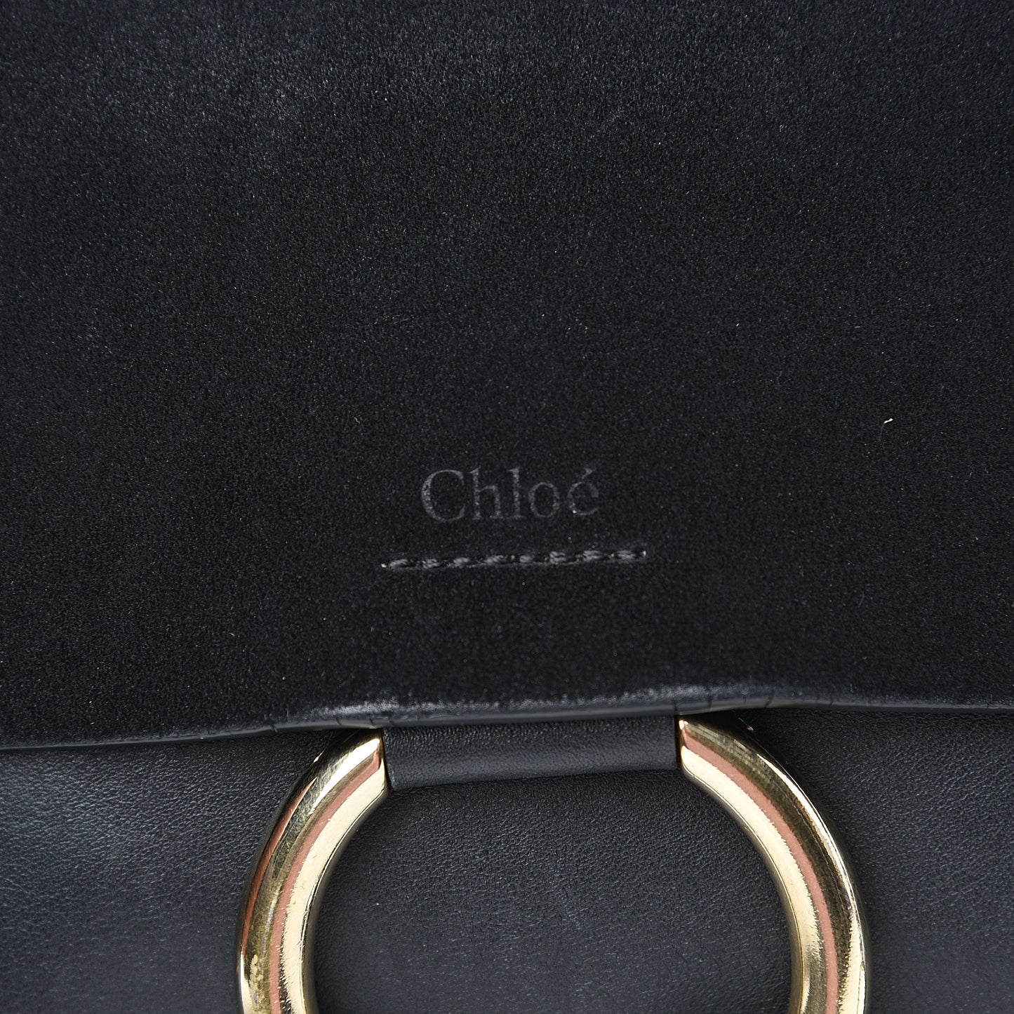Suede Calfskin Small Faye Shoulder Bag Black