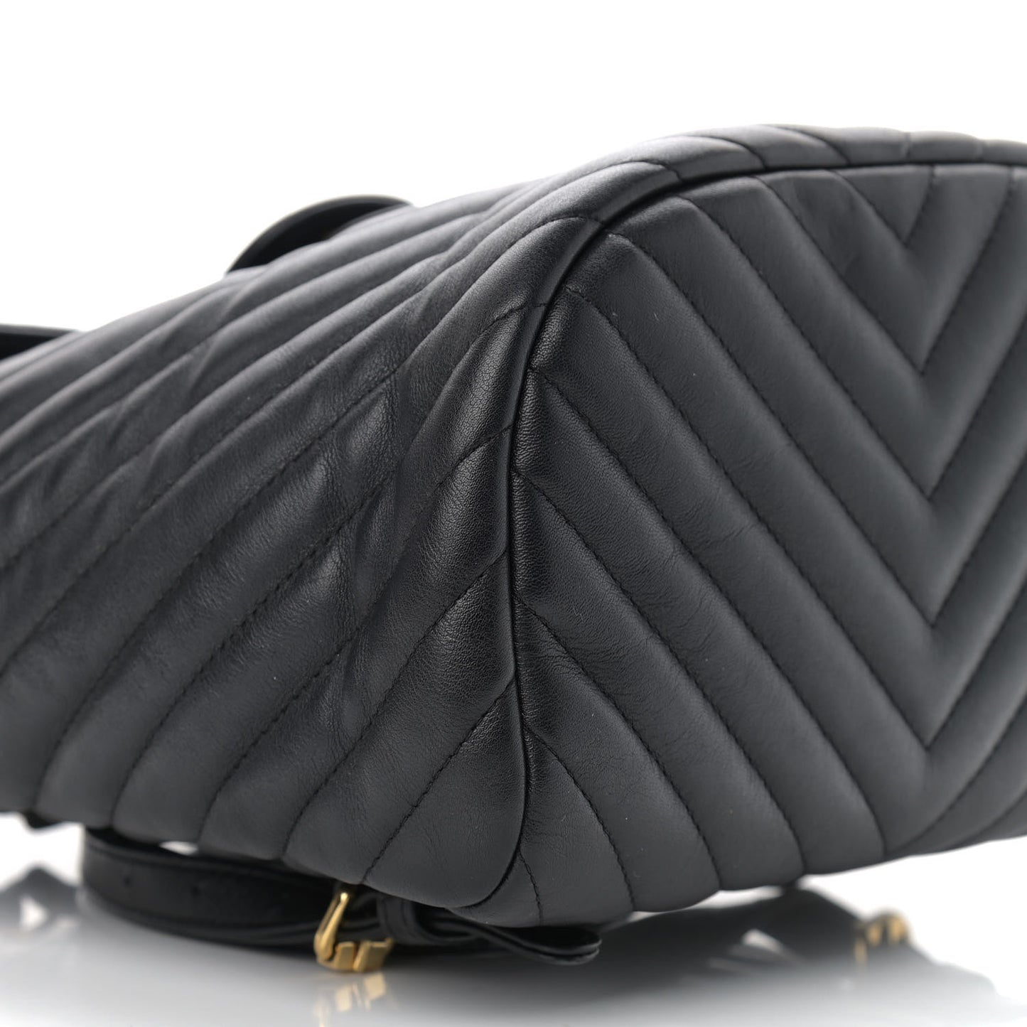 Lambskin Chevron Quilted Small Urban Spirit Backpack Black