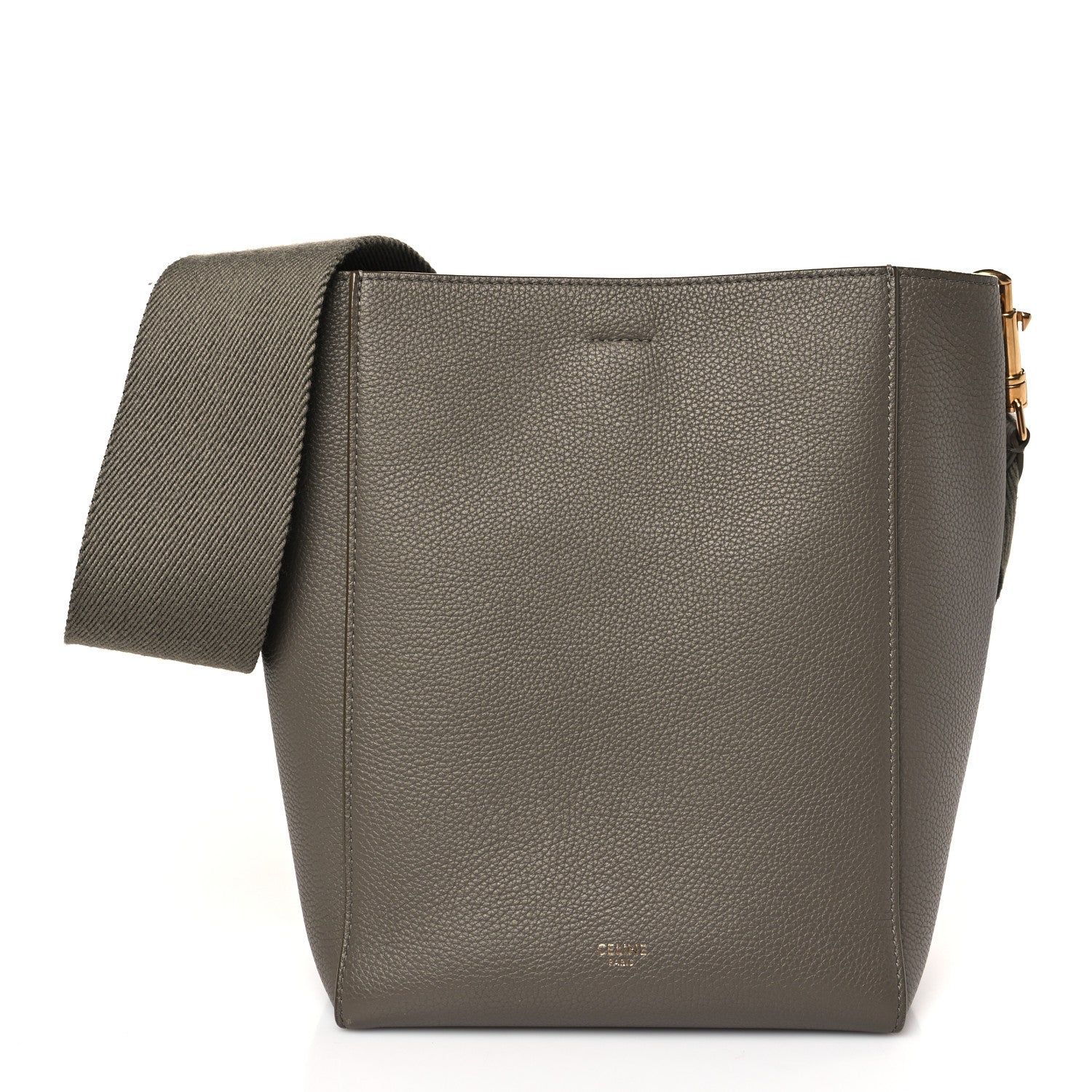 Celine Soft Grained Calfskin Small Sangle Bucket Bag Taupe 1 of 11