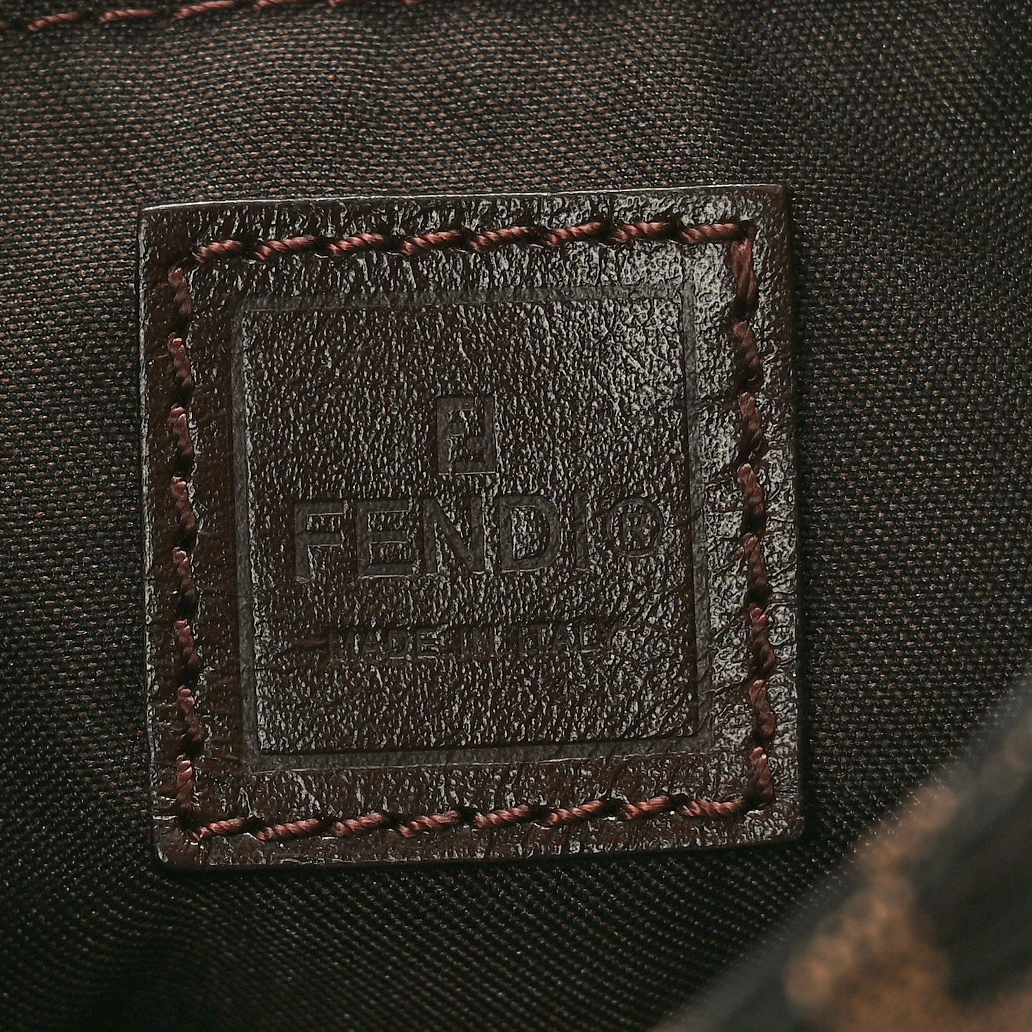 Fendi Zucca Mini Half Moon Baguette Tobacco 6 of 9