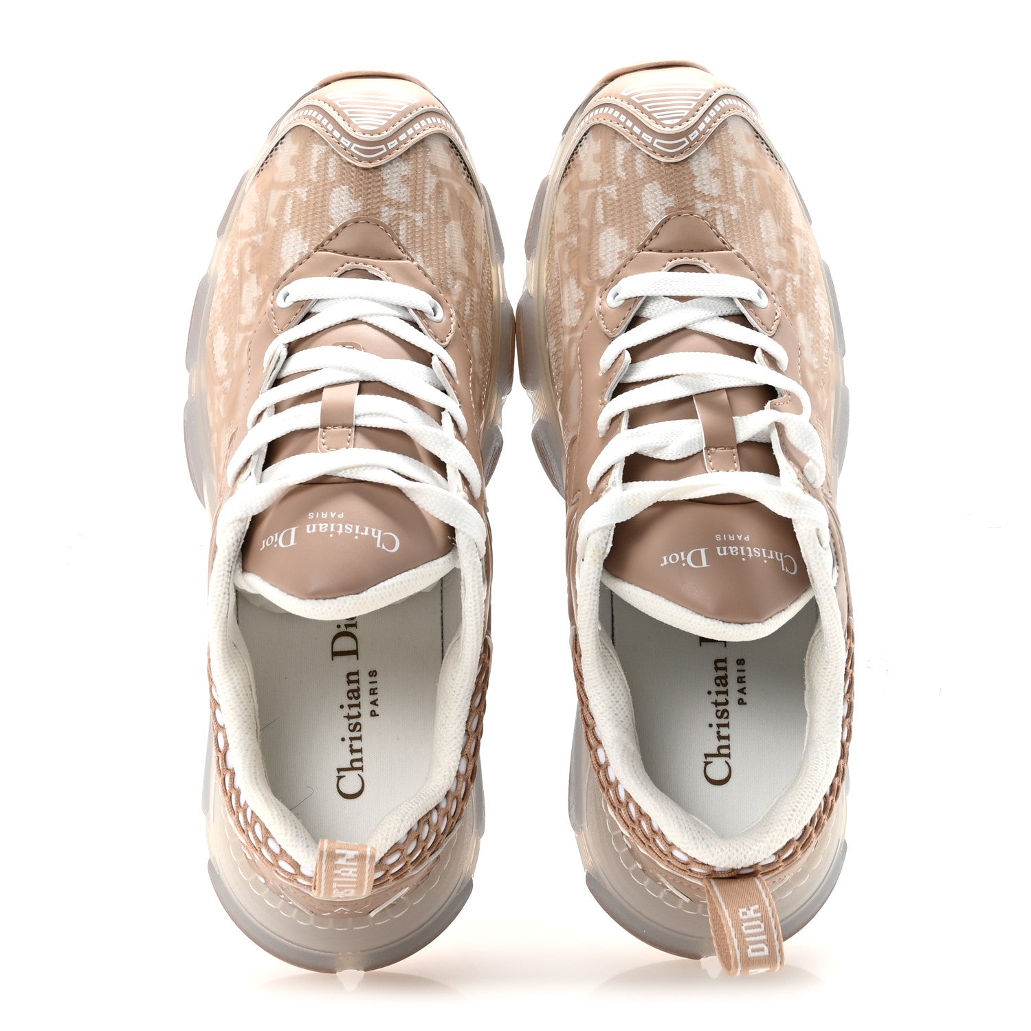 Christian Dior Technical Fabric Rubber Oblique Dior Vibe Sneakers 38 White Nude 2 of 10