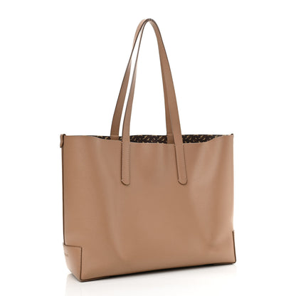 Burberry Calfskin TB Motif Embossed Medium Tote Camel 3 of 13