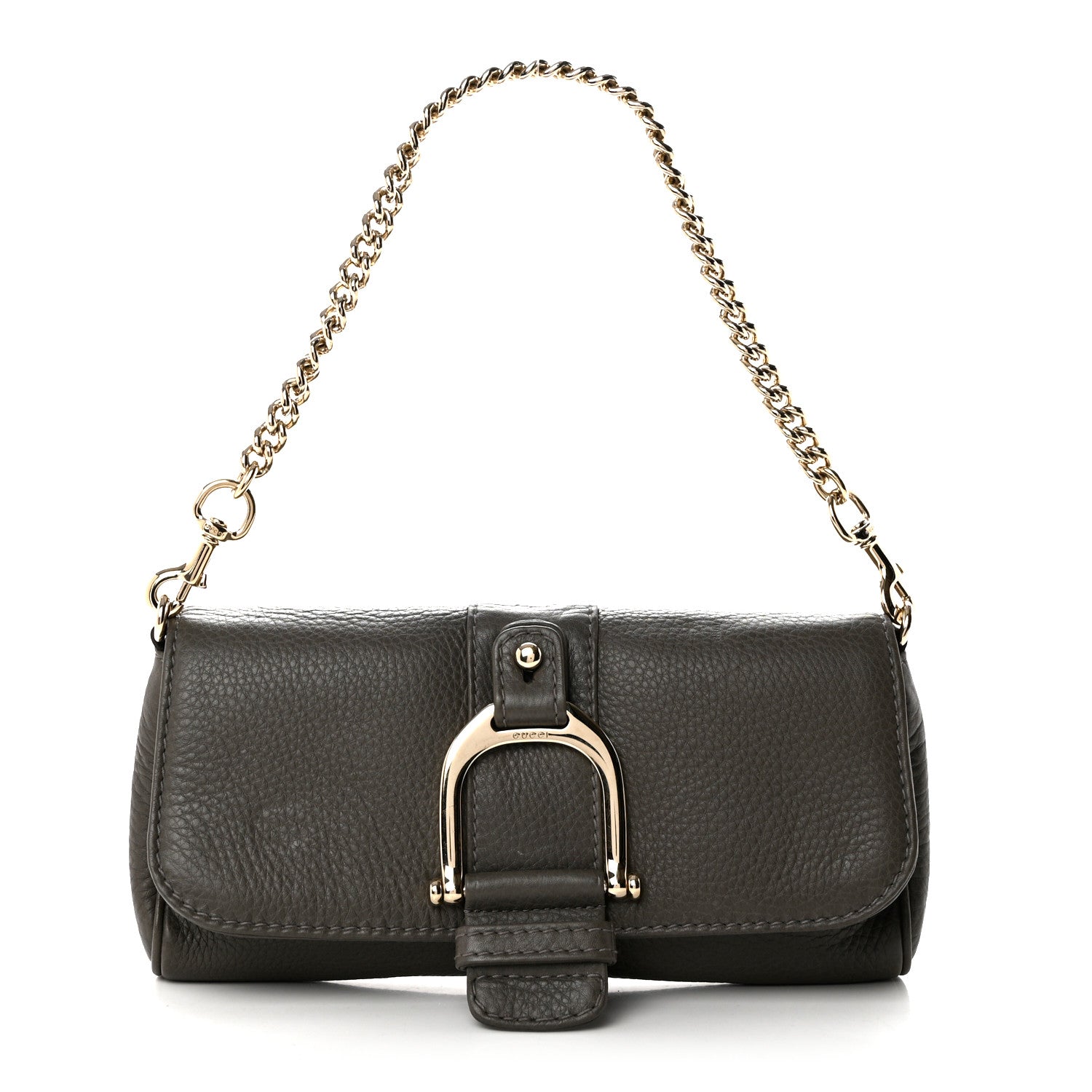 Gucci Calfskin Greenwich Chain Clutch Grey 1 of 8