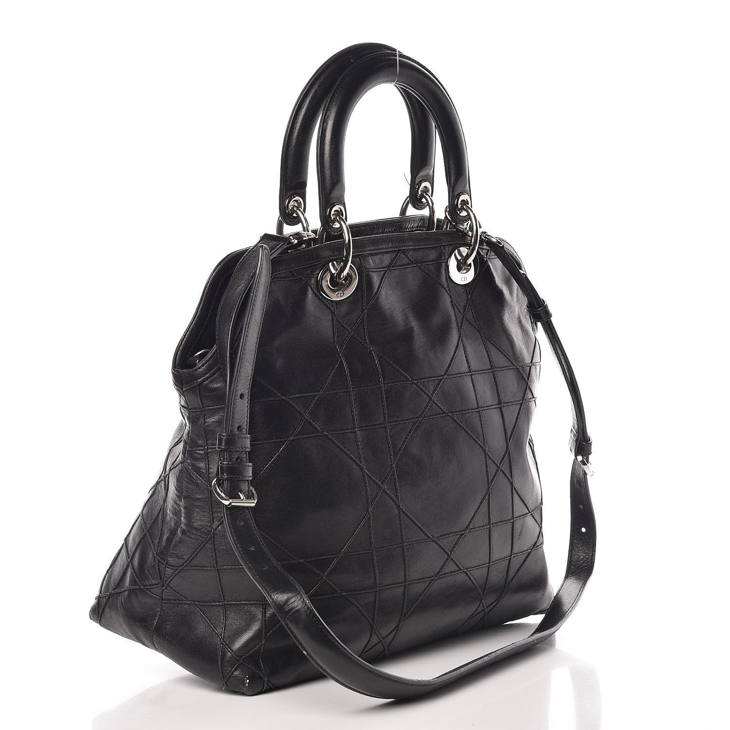 Lambskin Cannage Medium Granville Tote Black