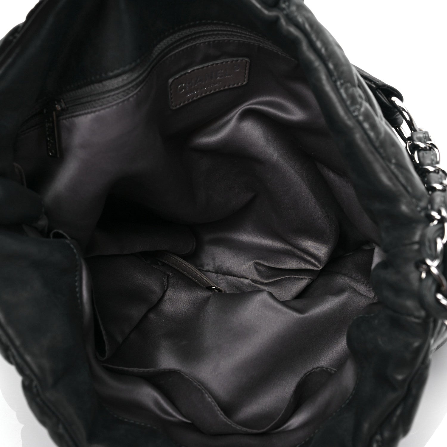 Chanel Iridescent Calfskin Bubble Quilt Hobo Black 4 of 9