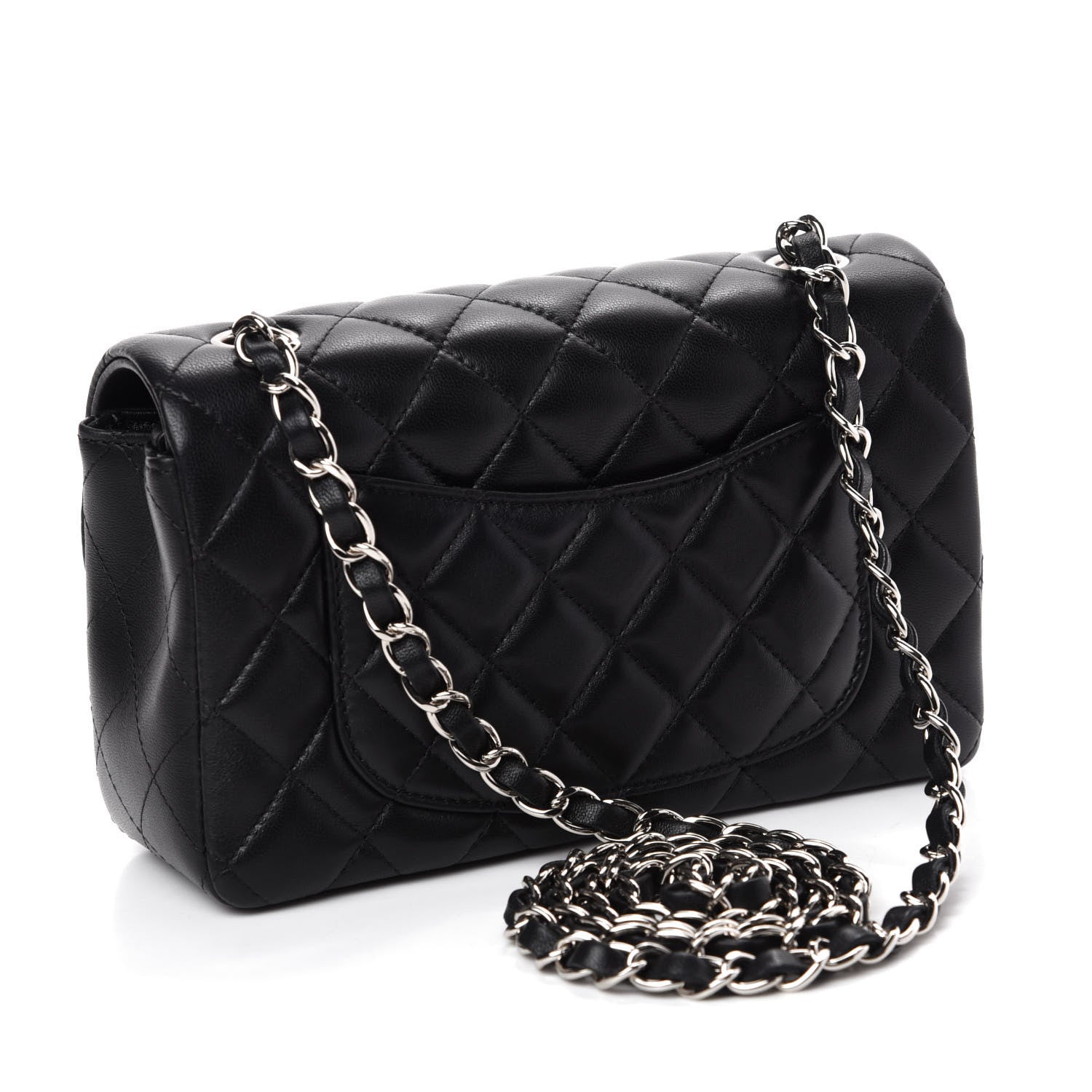 Chanel Lambskin Quilted Mini Rectangular Flap Black 3 of 11