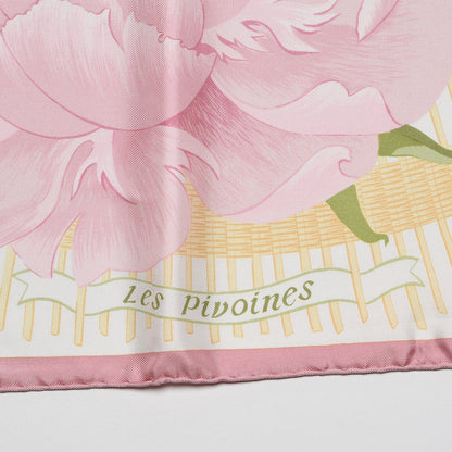 Hermes Silk Les Pivoines Scarf 90 4 of 6