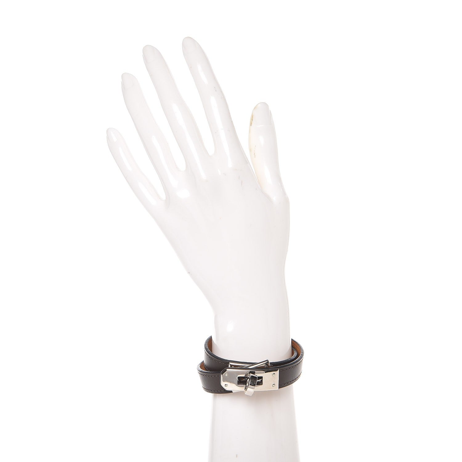 Hermes Chamonix Kelly Double Tour Bracelet S Chocolate 2 of 8