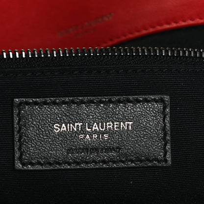 Saint Laurent Lambskin Patchwork Monogram Medium Jamie Red 6 of 13