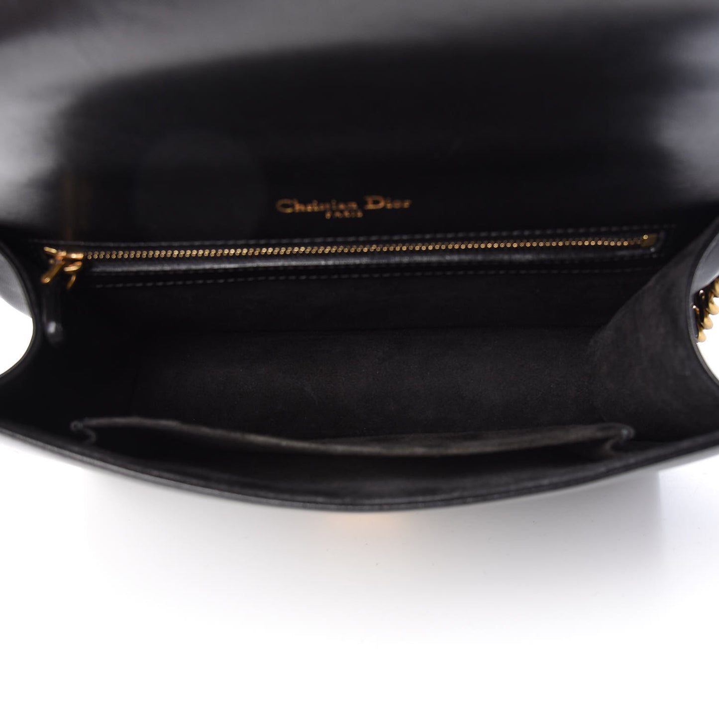 Lambskin Studded Medium Diorama Flap Bag Black