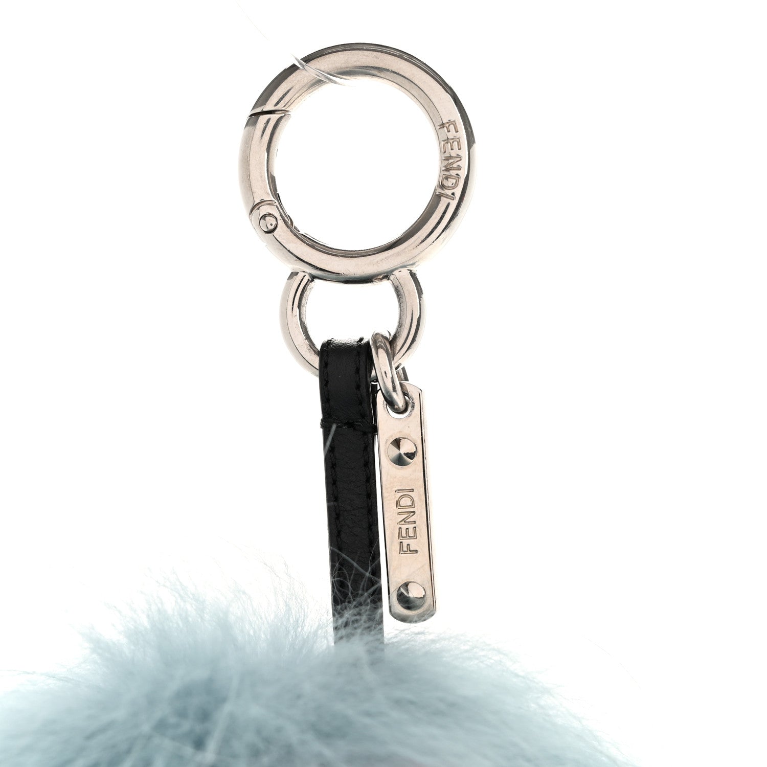 Fendi Fox Mink Rabbit Fur Vitello Flamingo Mini Monster Bag Bug Charm Lagoon Black Multicolor 3 of 4