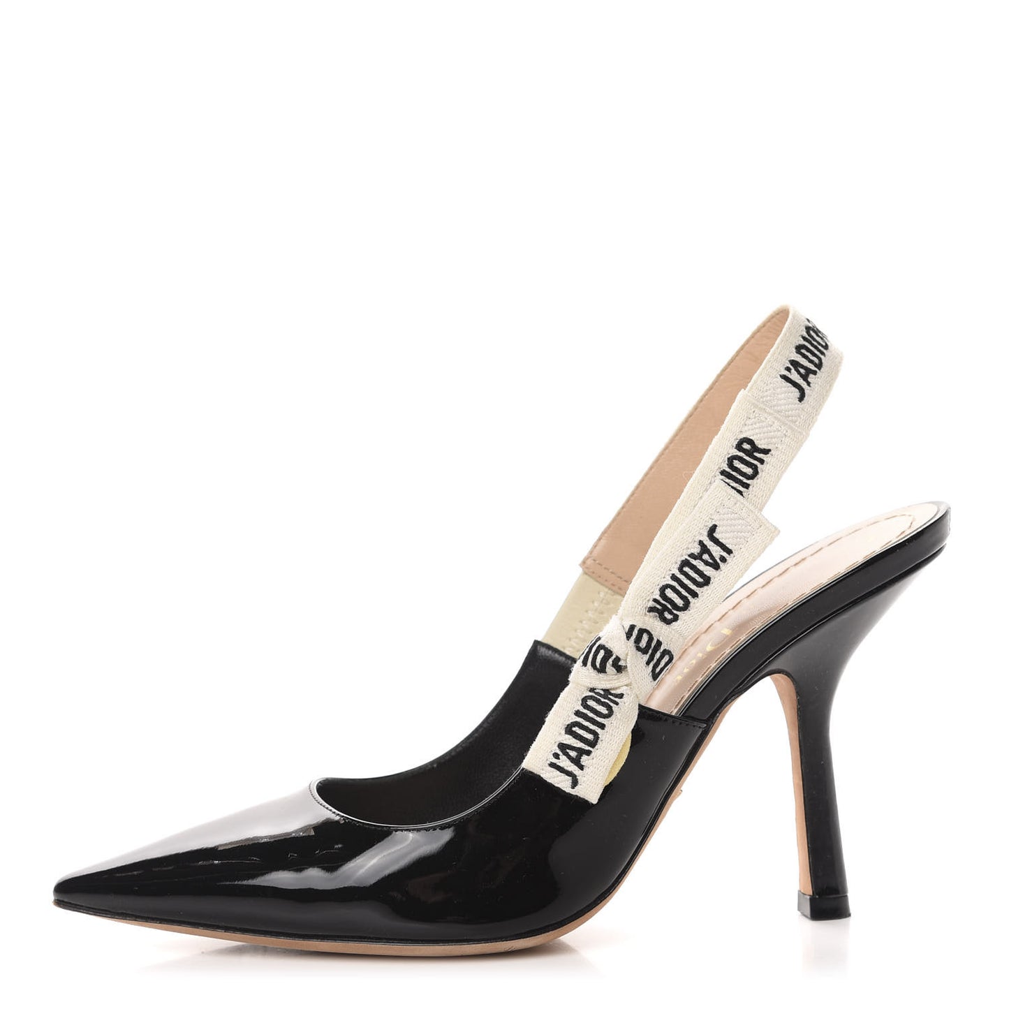 Patent Ribbon J'Adior Slingback 100mm Pumps 36.5 Black
