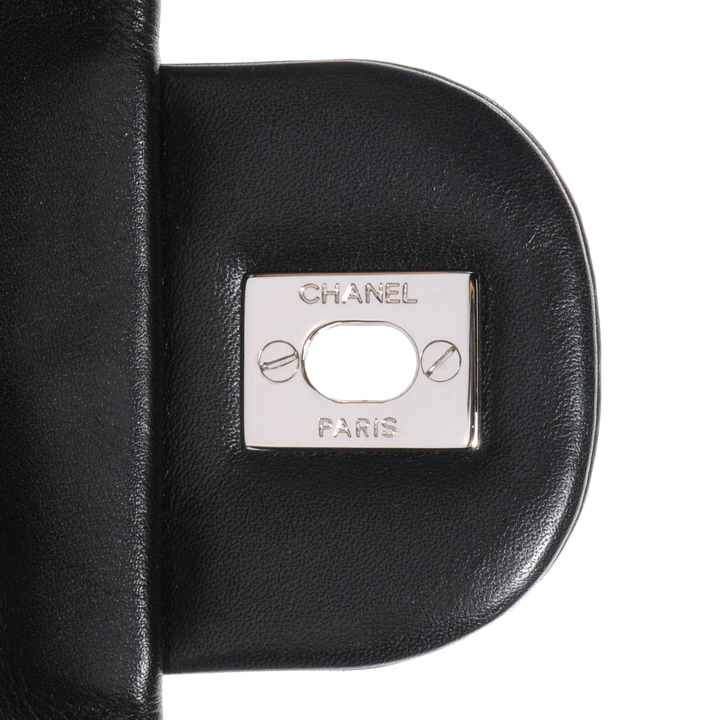 Calfskin Large Expandable Flap Bag Black
