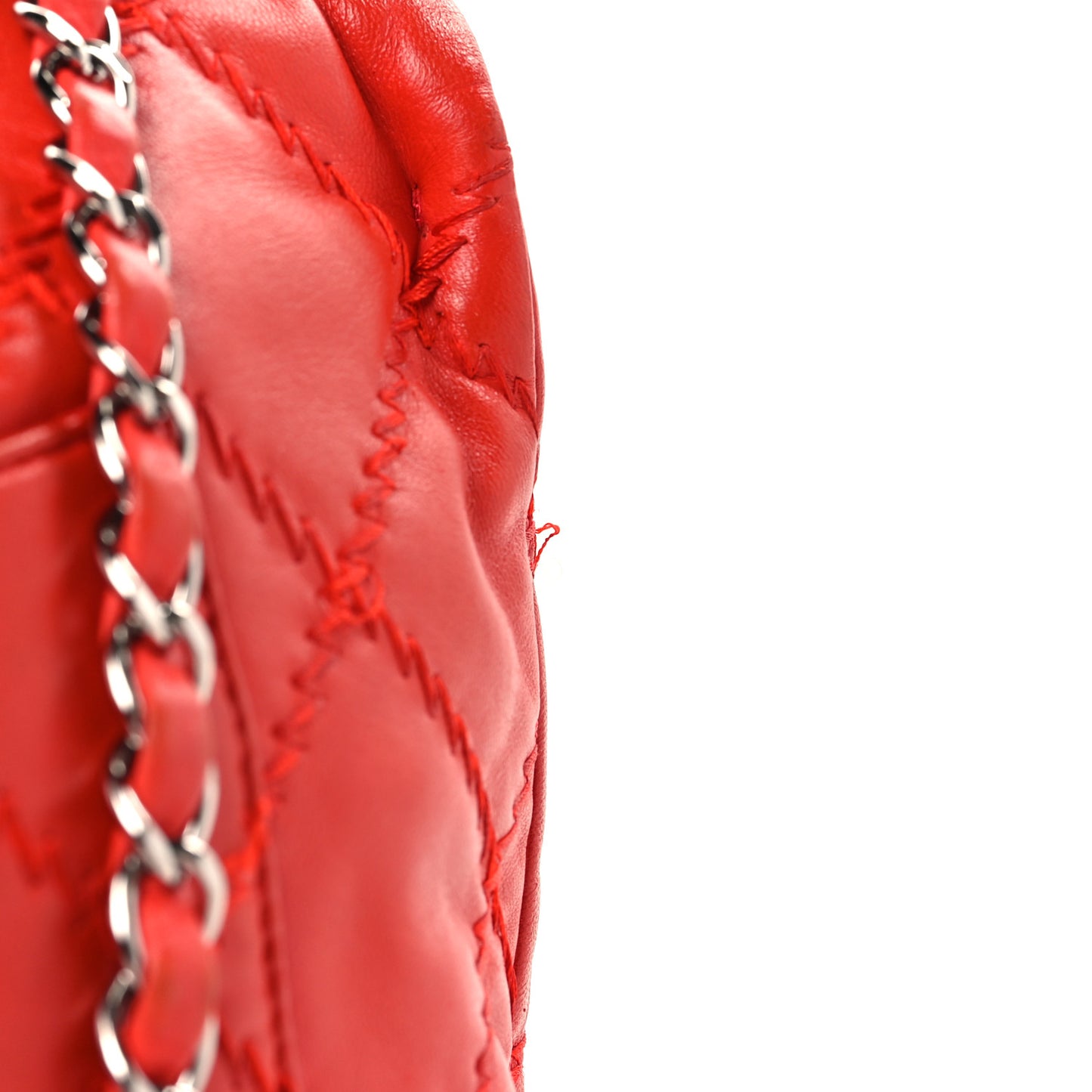 Calfskin Ultimate Stitch Large Flap Red