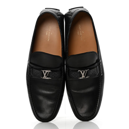 Louis Vuitton Calfskin Monogram Mens Monte Carlo Mocassin Loafers 10 Black 5 of 8
