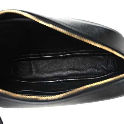 Saint Laurent Grain De Poudre Matelasse Monogram Mini Lou Camera Bag Black 5 of 10