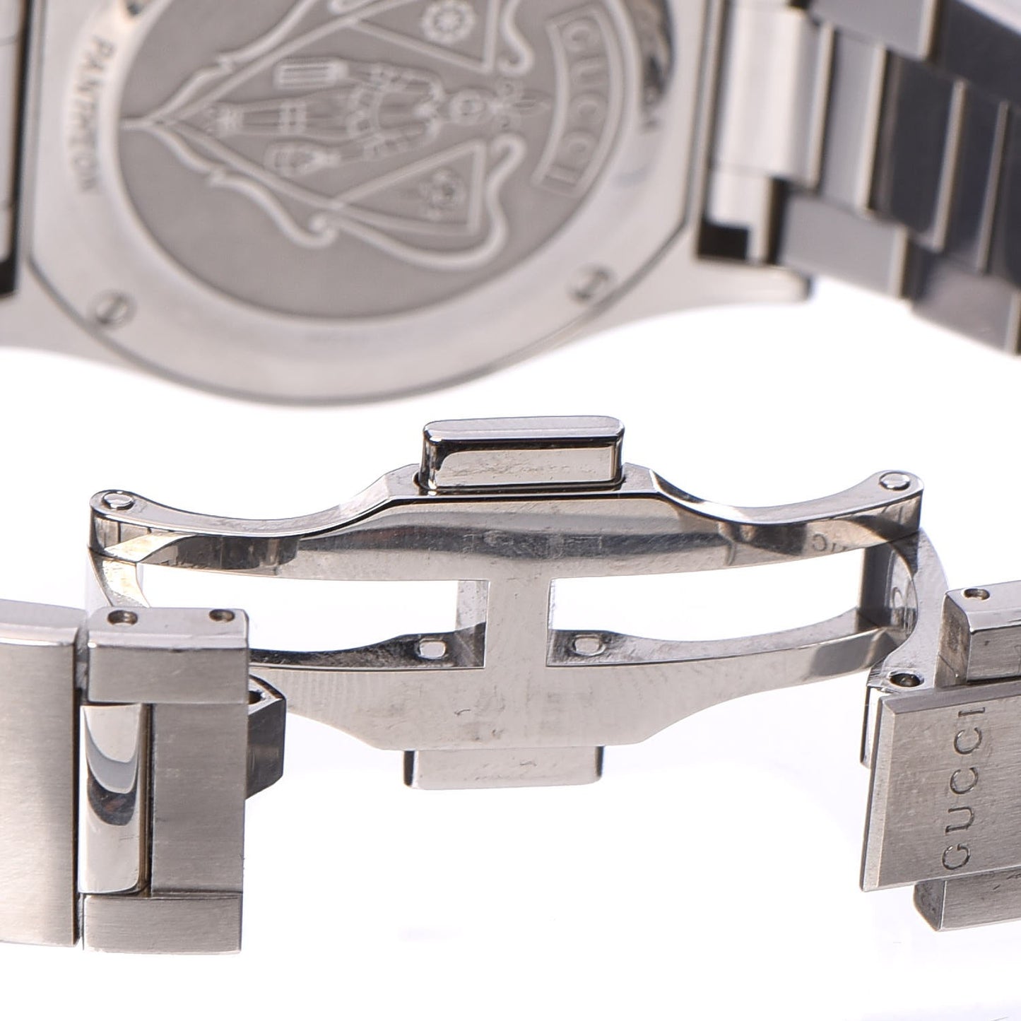 Stainless Steel Diamond Bezel Mother of Pearl 34mm Pantheon Chronograph Quartz Watch