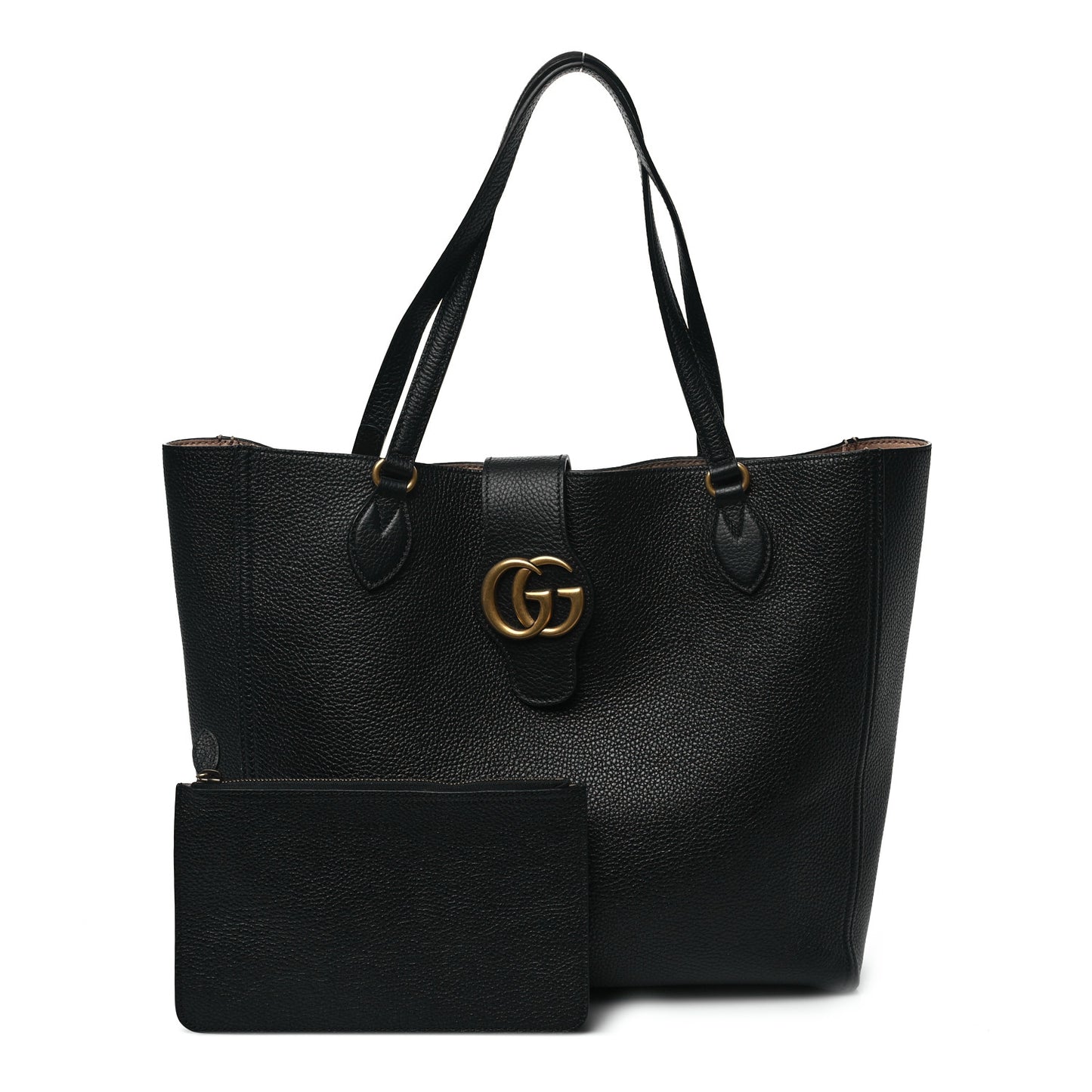 Grained Calfskin Small Dahlia Tote Black