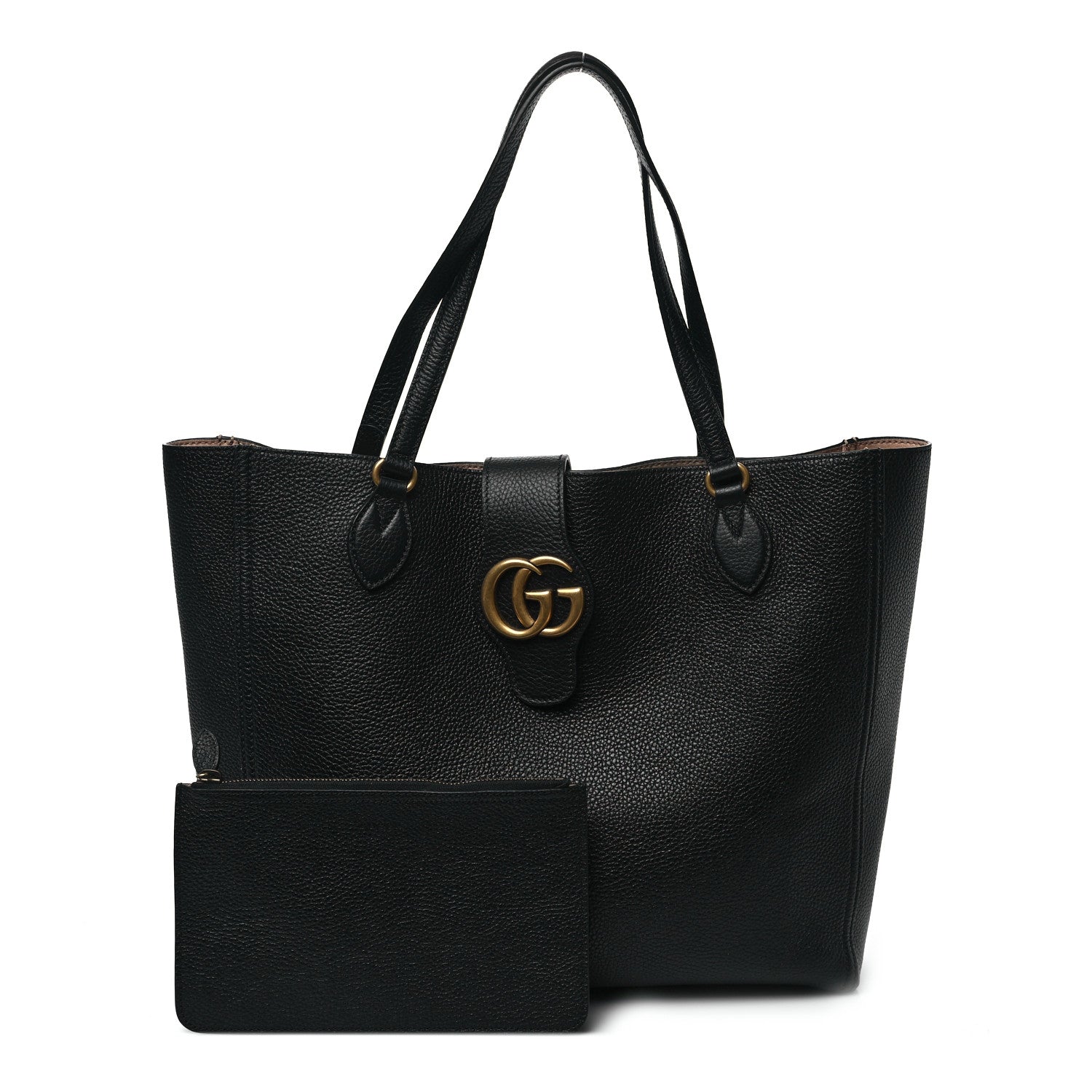 Gucci Grained Calfskin Small Dahlia Tote Black 3 of 10
