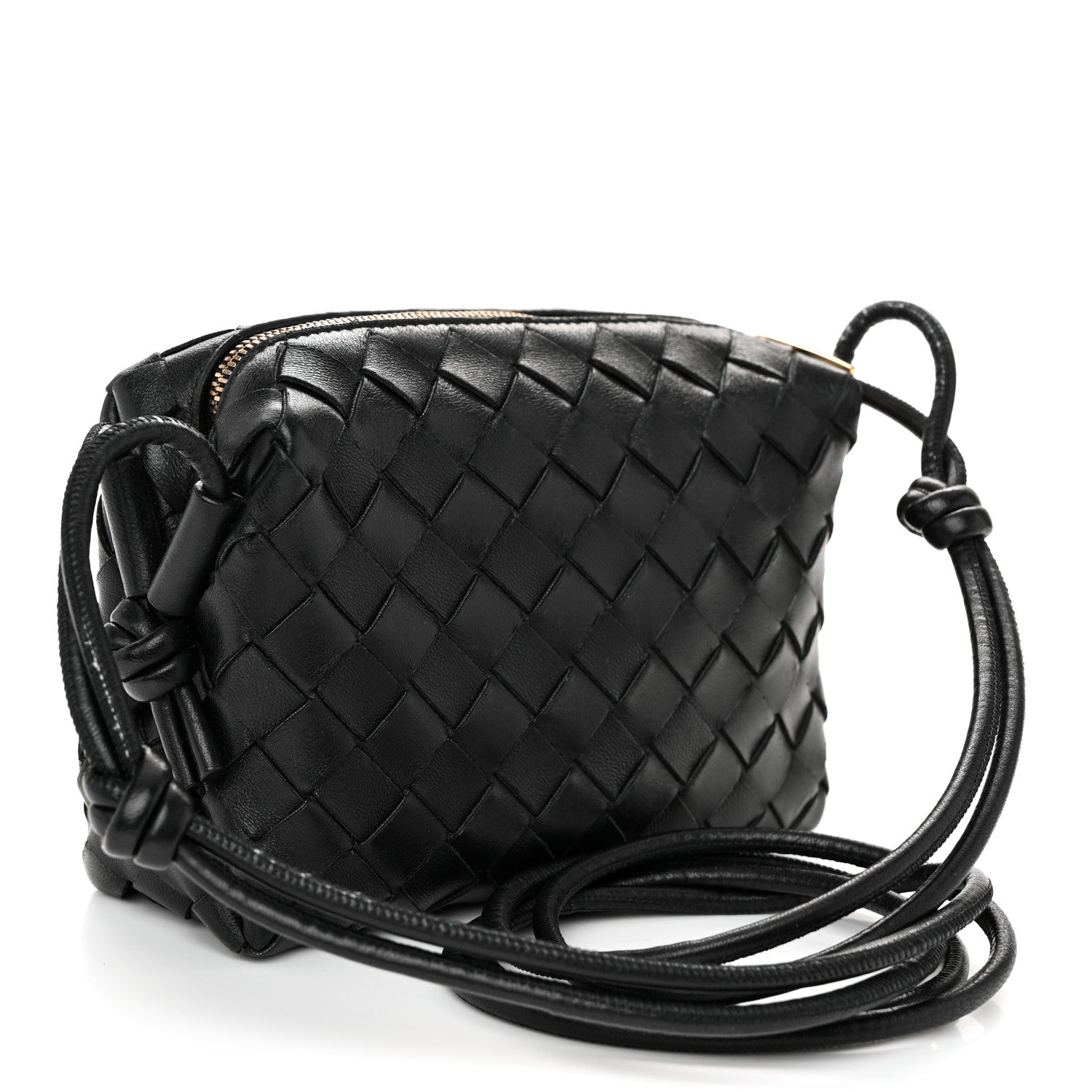Bottega Veneta Nappa Intrecciato Mini Loop Camera Bag Black 3 of 10