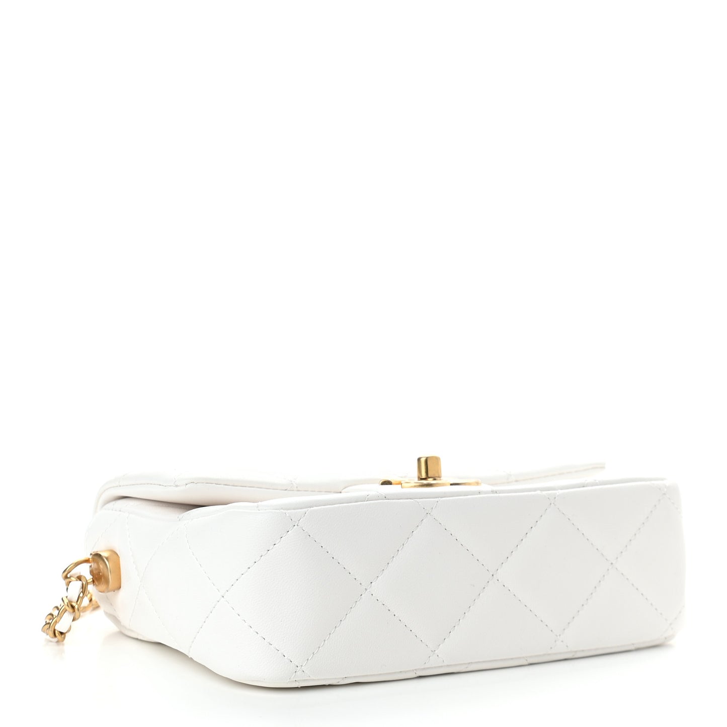 Lambskin Quilted Mini My Perfect Flap White