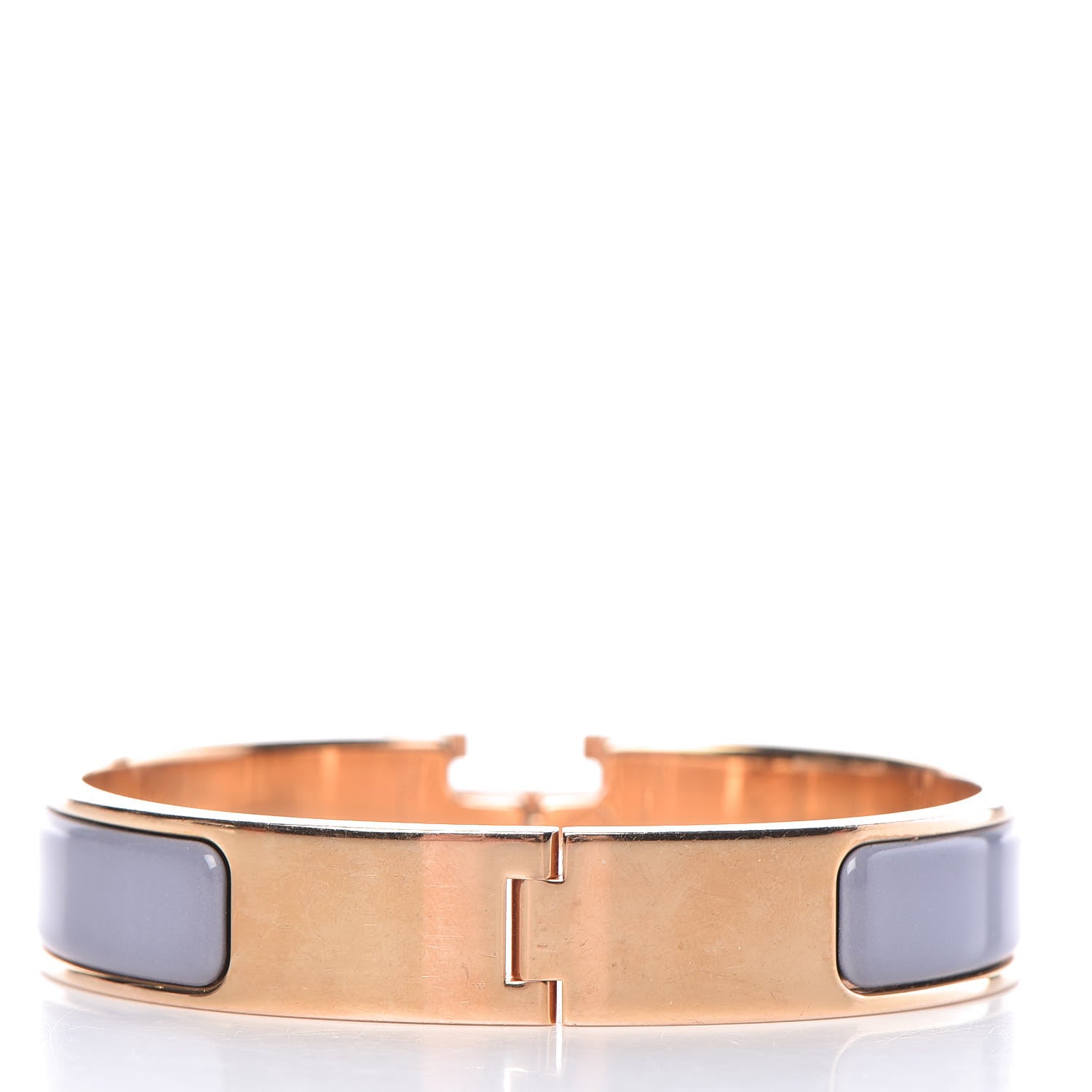 Hermes Enamel Narrow Clic Clac H Bracelet PM Gris Orage 3 of 5