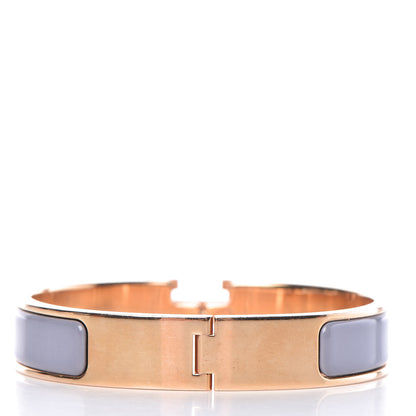 Hermes Enamel Narrow Clic Clac H Bracelet PM Gris Orage 3 of 5