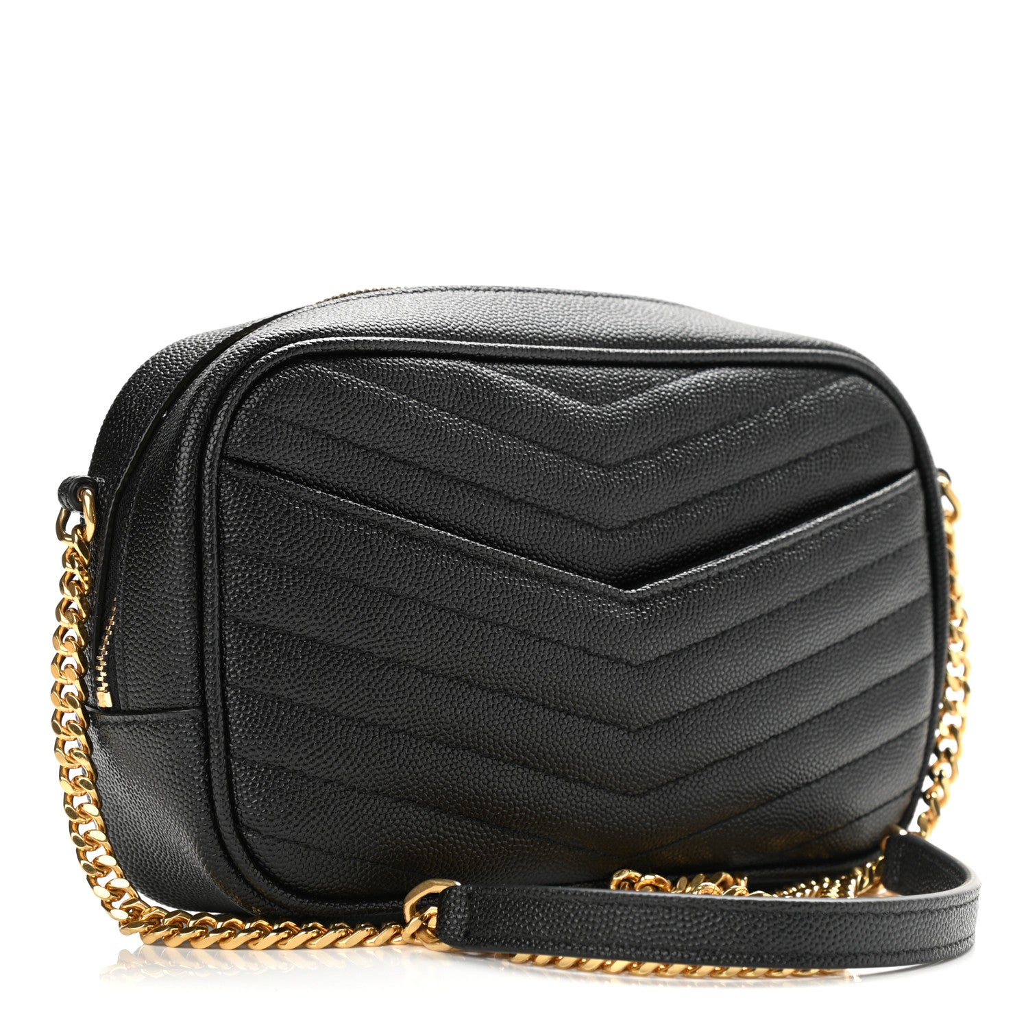 Saint Laurent Grain De Poudre Matelasse Monogram Mini Lou Camera Bag Black 3 of 10