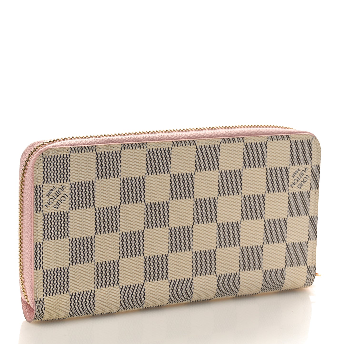 Damier Azur Zippy Wallet Rose Ballerine