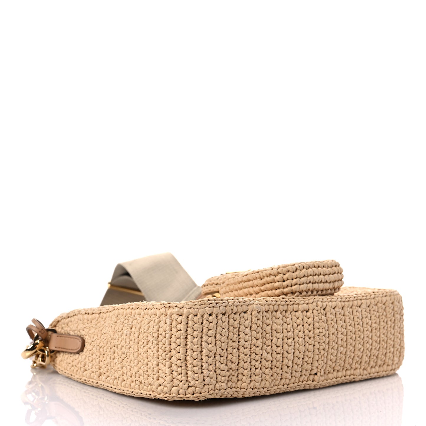 Yarn Raffia Effect Crochet Re-Edition 2005 Shoulder Bag Naturale