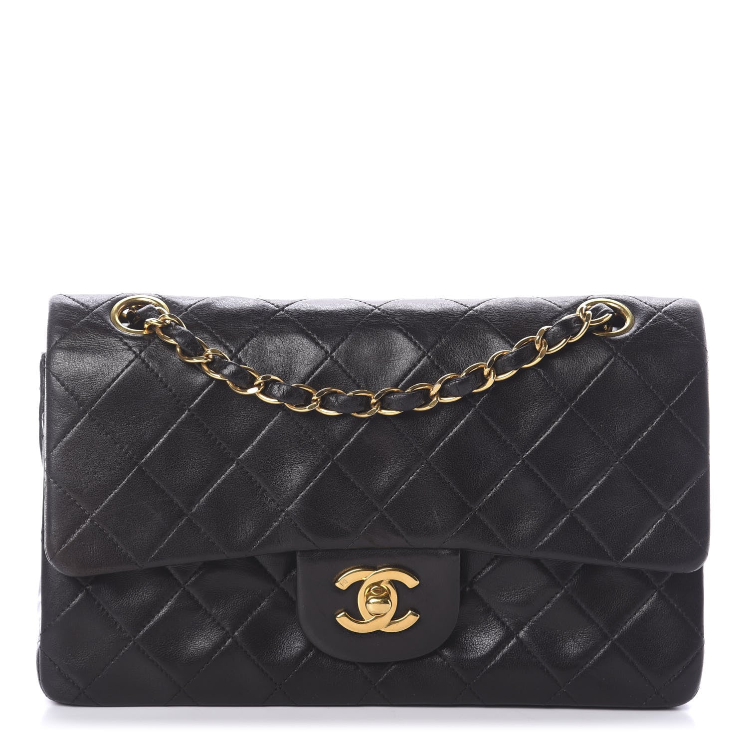 Chanel Lambskin Quilted Small Double Flap Black 1 of 9