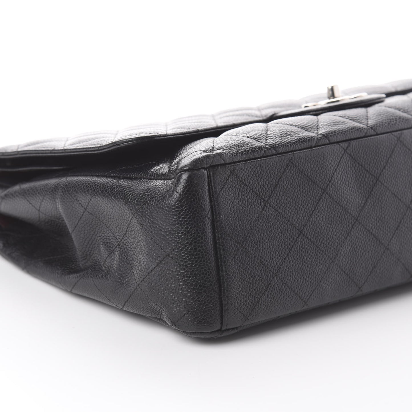 Caviar Quilted Maxi Double Flap Black
