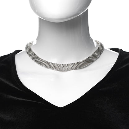 Tiffany Sterling Silver Somerset Mesh Necklace 2 of 5