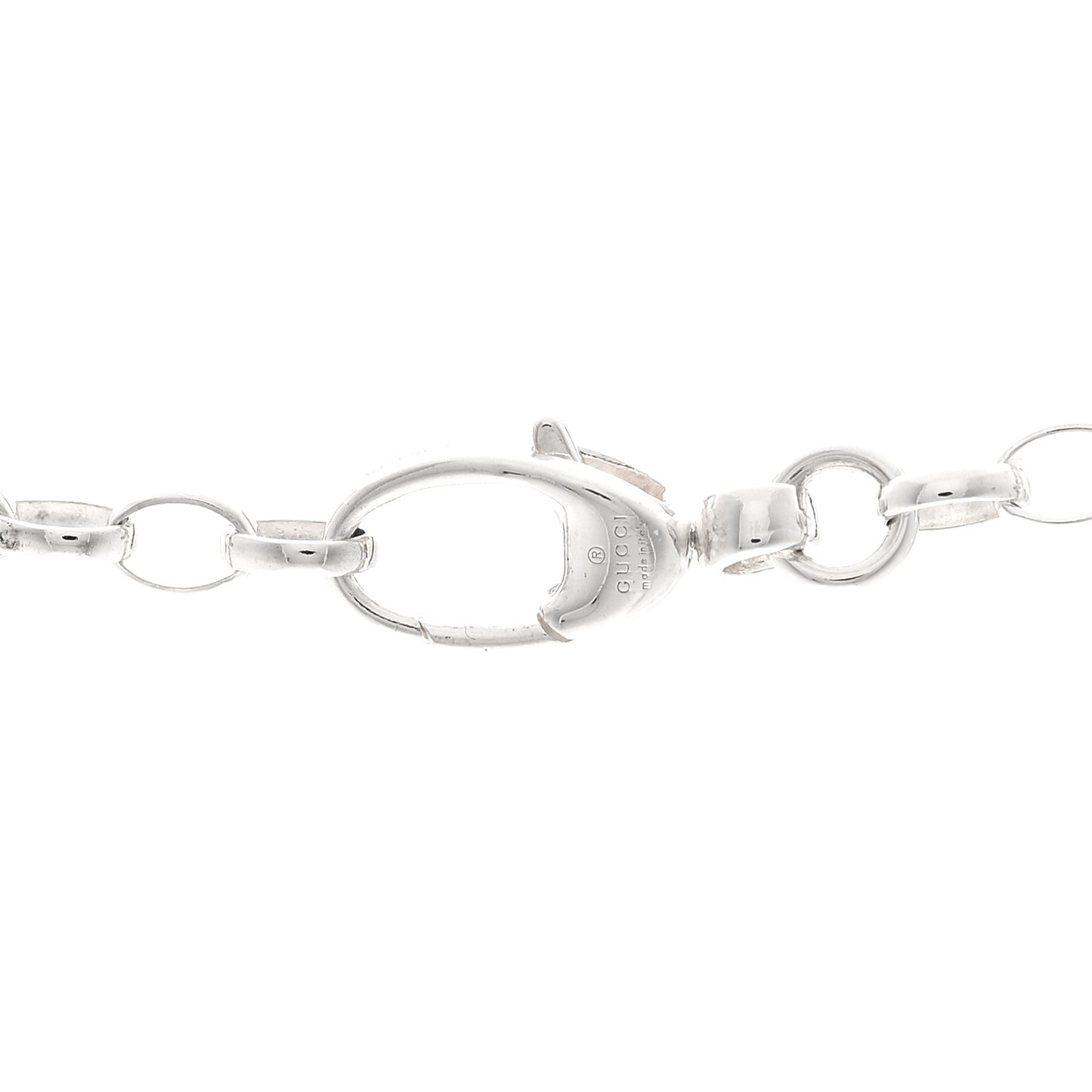Sterling Silver Interlocking Circle GG Pendant Necklace