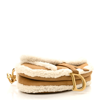Christian Dior Shearling Saddle Bag Camel 4 of 19