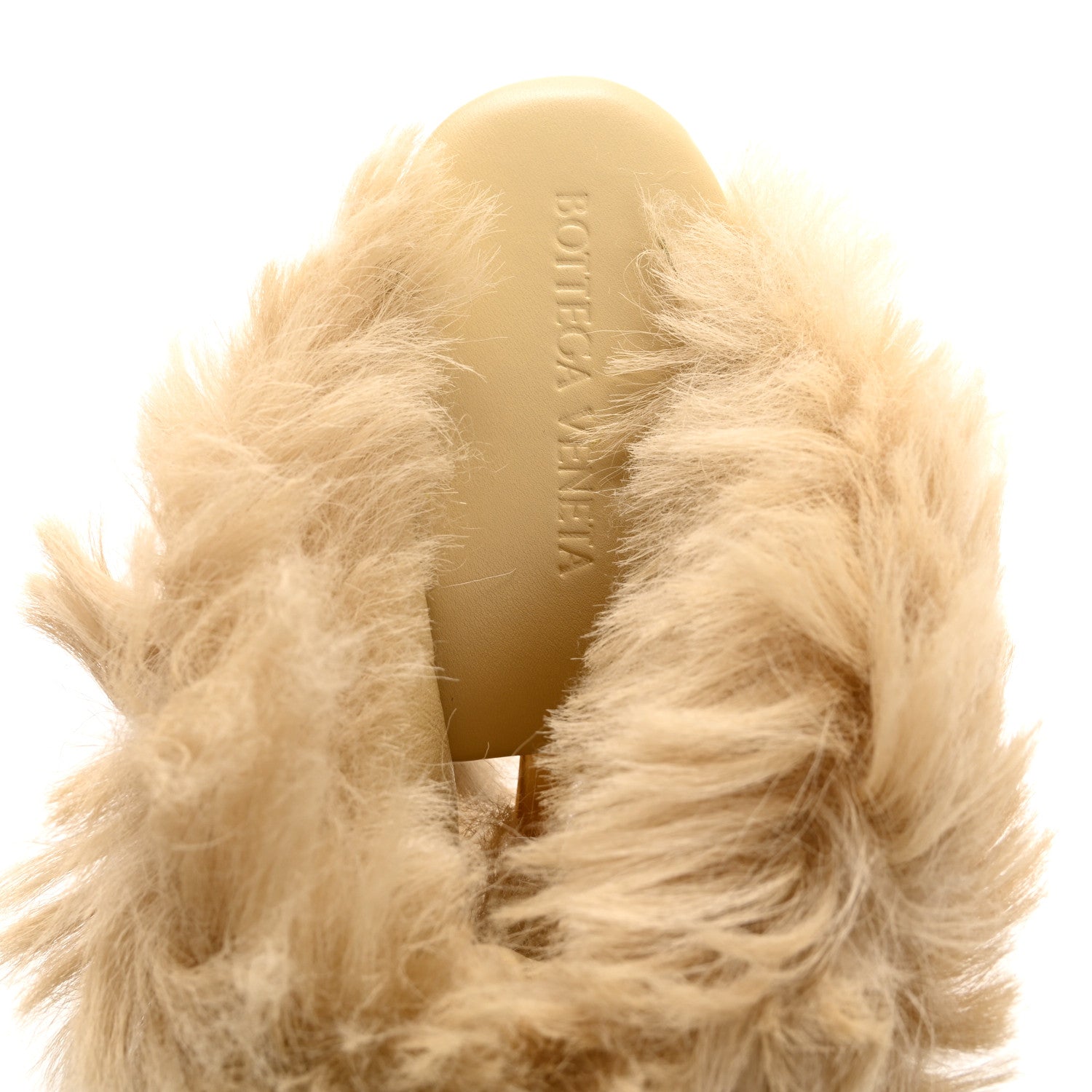 Bottega Veneta Shearling Curve Soft Poodle Slide Sandals 39