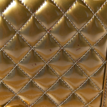 Chanel Metallic Patent Calfskin Quilted Medium Boy Flap Gold 22 of 26
