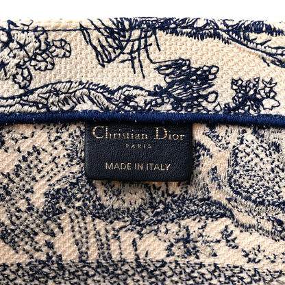 Christian Dior Canvas Embroidered Medium Dioriviera Toile De Jouy Book Tote Blue 6 of 11