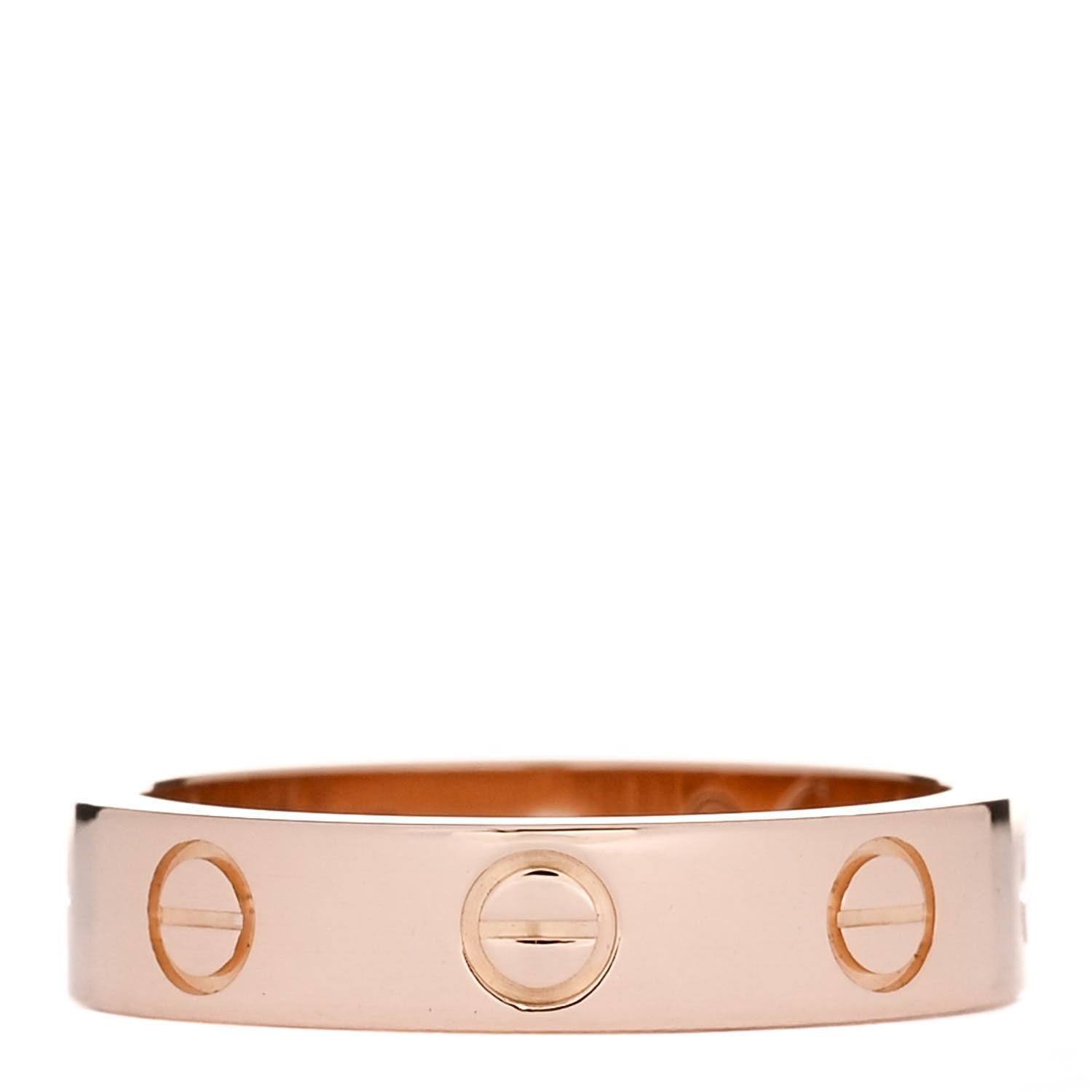 Cartier 18K Pink Gold Diamond 4mm LOVE Wedding Band Ring 49 5 3 of 4