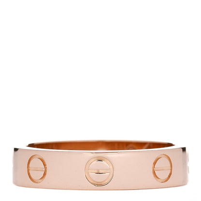 Cartier 18K Pink Gold Diamond 4mm LOVE Wedding Band Ring 49 5 3 of 4