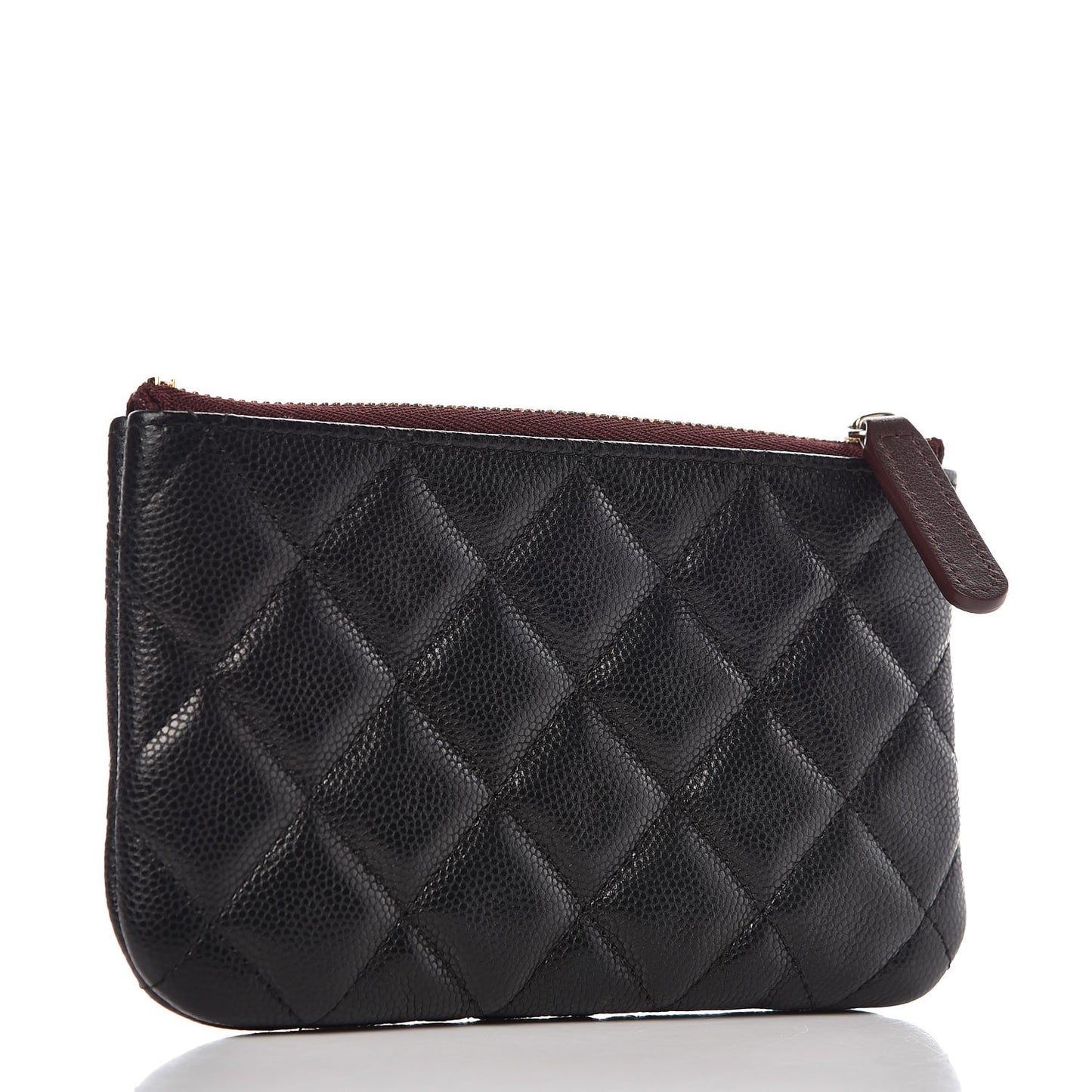 Caviar Quilted Small Cosmetic Case Black
