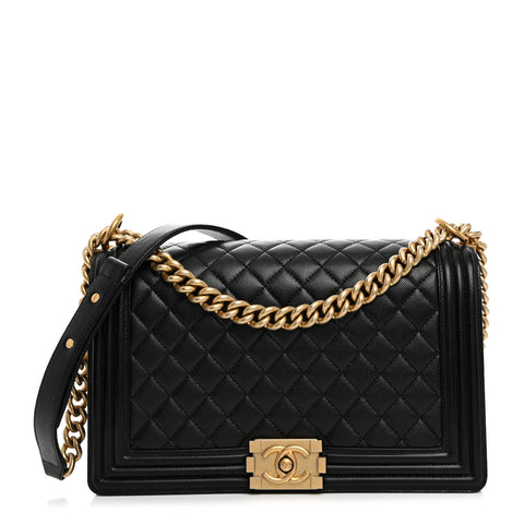 Caviar Quilted New Medium Boy Flap Black